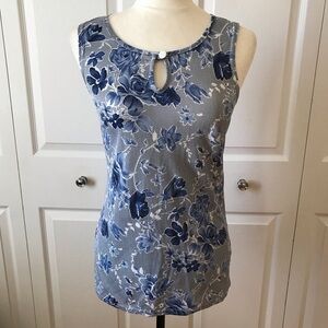 Tiffany Adams Sleeveless Floral Top Size S
